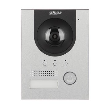 Dahua VTO2202F-P-S3 IP дверной домофон уличная панель Villa 2 MP цветная 168.6° камера двусторонний аудио PoE H.265/H.264 IP65 IK07 1-кнопочный вызов Серебристый (VTO2202F-P-S3)