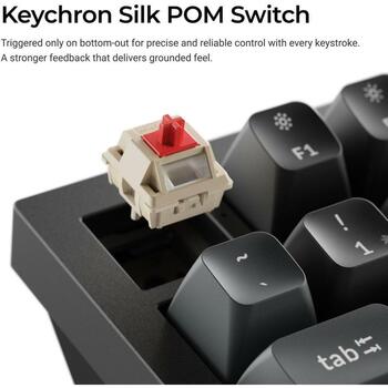 Keychron Klaviatūra Q3U-M4 80% TKL, 8000 Hz, RGB LED, Bluetooth 5.3, PBT taustiņi, 660 h akumulatora darbības laiks, melna (Q3U-M4)