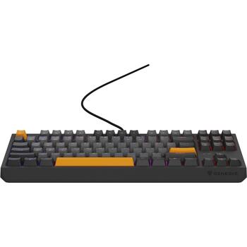 Genesis klaviatūra Thor 230 TKL NKG-2082, mehāniskā, Outemu Red, 87 taustiņi, RGB, USB Type-C, 1.6 m, Anchor Gray Negative (NKG-2082)