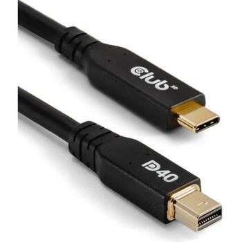 Club3D USB-C uz Mini DP kabelis CAC-1561, 2m, 40Gbps, 4K240Hz, 8K30Hz, 32 kanāli, RoHS (CAC-1561)