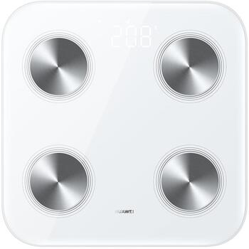 Huawei Умные весы для тела Scale 3 55020ABM, 4x AAA, Bluetooth 5.0, LED, анализ тела, белый (55020ABM)