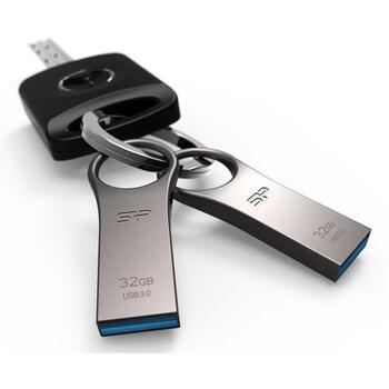 Silicon Power USB флеш-накопитель Jewel J80 SP032GBUF3J80V1T, 32 ГБ, USB 3.0, 80 Мб/с чтение, 25 Мб/с запись, титан (SP032GBUF3J80V1T)