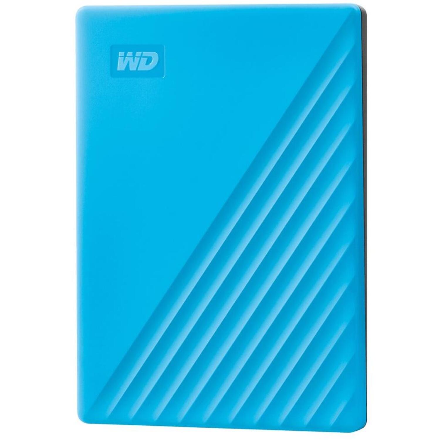 WD My Passport внешний жесткий диск, 2 ТБ, USB 3.2 Gen 1, синий, WDBYVG0020BBL-WESN, 256-битный AES, защита паролем (WDBYVG0020BBL-WESN)