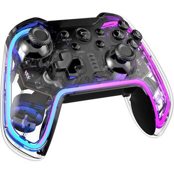 White Shark Игровой контроллер PRAETORIAN, 800 мАч, 19 кнопок, Bluetooth 5.0, RGB подсветка, 10ч игрового времени (PRAETORIAN)