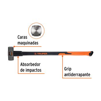 Astoņstūra āmurs 2700g, stiklašķiedras rokturis 91cm MD-6F TRUPER (MD-6F)