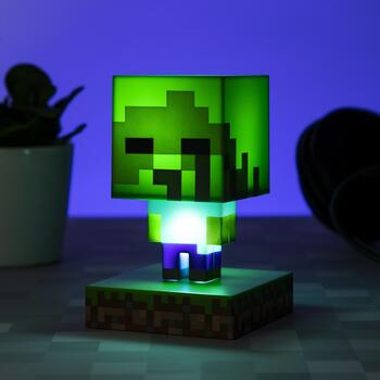 Paladone Minecraft Zombiju Lampa PP6592MCF, 11cm, LED, 1 spuldze, daudzkrāsaina, brīvi stāvoša (PP6592MCF)