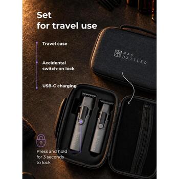 Ray Battler машинка для стрижки волос RB 6922, 9 насадок, 180 мин, USB-C, LED-дисплей, дорожный чехол (RB 6922)
