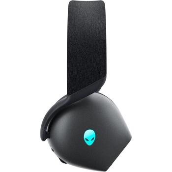 Dell Наушники Alienware Tri-Mode AW725H, Bluetooth, 2.4GHz, 32Ω, 40mm, шумоподавление, RGB подсветка (545-BBFW)