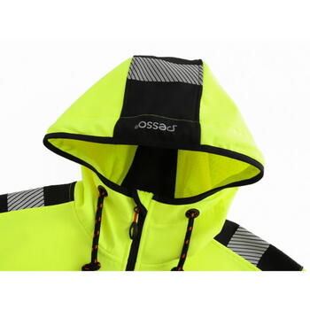 Pesso Hi-vis softshell jaka Leo LEO_HVG-M, CL2, M, dzeltena/melna, EN ISO 20471, ūdensnecaurlaidīga, elpojoša (LEO_HVG-M)
