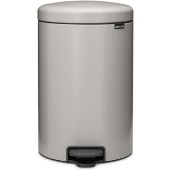 Brabantia NewIcon 254406 педальное ведро, 20 л, Soft Grey, нержавеющая сталь, тихое закрывание крышки (254406)
