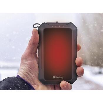 Sandberg 420-65 Обогреватель для рук Powerbank 10000, 10000mAh, 37Wh, 5V/2A, IPX5, USB-C, фонарик (420-65)