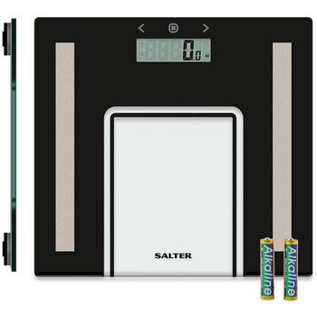 Salter Ķermeņa svari 9128 BK3R, 150 kg, 1.5 kg, LCD, ķermeņa tauku analīze, automātiskā izslēgšanās, mūsdienīgs dizains (9128 BK3R)