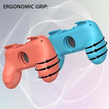 Subsonic Duo Control Grip for Switch 1/2 SA5719, Синий / Оранжевый, Nintendo Switch Joy-Cons (SA5719)