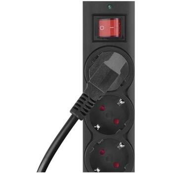 Emos Защита от перенапряжения P54218, 1,5 м, 6x2P+PE, 10 A, 2300 W, защита от детей, подсвеченный выключатель (P54218)
