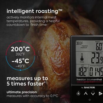 Salter Pārtikas termometrs 540A HBBKCR, -20°C līdz 250°C, precizitāte 0,1°C, divi sensori (540A HBBKCR)
