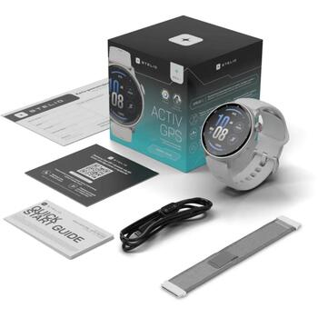 Stelio Умные часы STSWA101SR, 1,43'', 466 × 466 px, GPS, 400 мАч, 3 ATM, Bluetooth, 128 МБ (STSWA101SR)