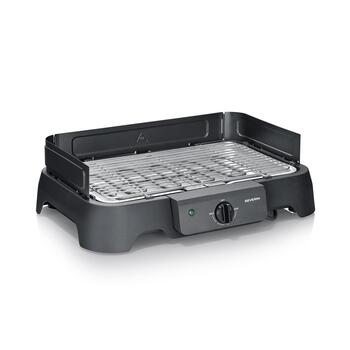 Severin Настольный гриль PG 008593, 2000W, черный, 1 позиция для гриля, регулируемый термостат, нескользящие ножки (PG 008593)
