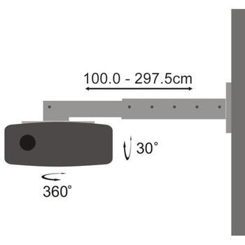 Sbox Крепление PM-300-3.0, 15кг, 100см-2975мм, 360°, 0-30°, черный, инструкция в комплекте (PM-300-3.0)
