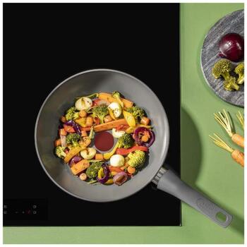 Tefal Wok panna C4261943, 28 cm, keramikas pārklājums, piemērota indukcijas plītīm, fiksēta rokturis (C4261943)