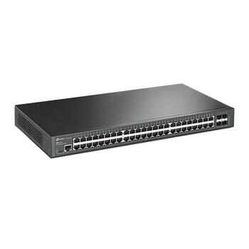 TP-Link TL-SG3452X JetStream управляемый коммутатор L2+ 48×10/100/1000 Mbps RJ45 4×10G SFP+ 1×RJ45 консоль 1×Micro-USB консоль 176 Gbps Чёрный (TL-SG3452X)