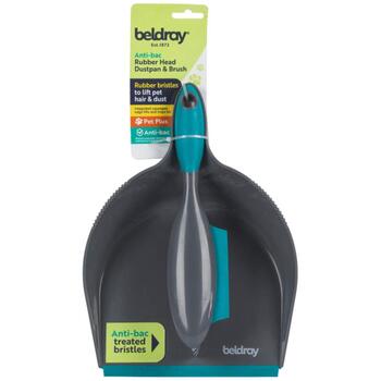 Beldray Совок и щетка LA034191UFPEU7, 7.5x21.5x30см, серый, антибактериальная обработка (LA034191UFPEU7)