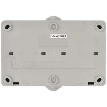 Emos Двойная розетка A1396.1, 127mm, 92mm, 55mm, 16A, IP44, винтовое соединение, настенное крепление, двойная водонепроницаемая (A1396.1)