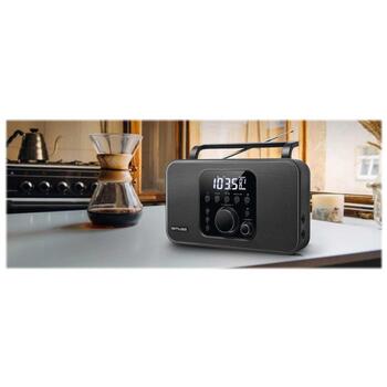 Muse радио M-091R, ЖК-дисплей, FM/AM, 20 предустановленных станций, будильник, AUX вход, черный (M-091R)