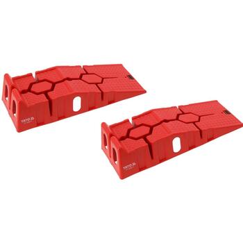 Yato автомобильный пандус YT-55671, 2 шт, 3 т, 200x330x900 мм, PP, 290 мм ширина шины, 170 мм высота подъема (YT-55671)