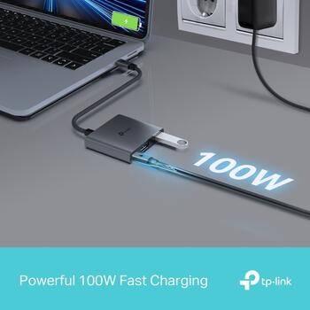 TP-Link UH3020C USB-C хаб, 3 порта, HDMI 4K@60Hz, PD 100W, USB-A 5Gbps, алюминиевый корпус (UH3020C)