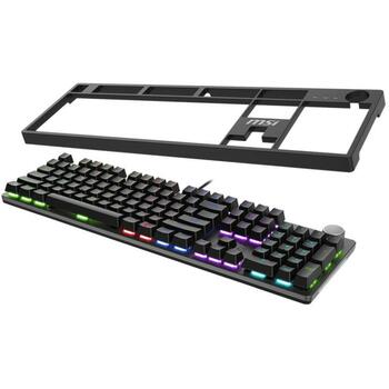 MSI клавиатура FORGE GK320 RED, RGB LED подсветка, 1.6 м кабель, механические переключатели, N-key rollover, черный цвет (FORGE GK320 RED US)