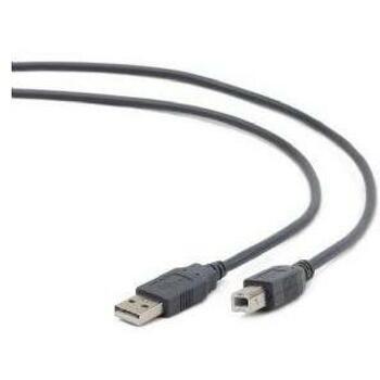 Gembird USB kabelis, CCP-USB2-AMBM-6G, 1.8m, pelēks, USB 2.0 A-plug B-plug, zelta kontakti (CCP-USB2-AMBM-6G)