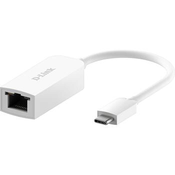 D-Link Сетевой адаптер DUB-E250, 2500Mbit/s, 2.5GBase-T x 1, USB-C, Thunderbolt 3, проводной, белый (DUB-E250)
