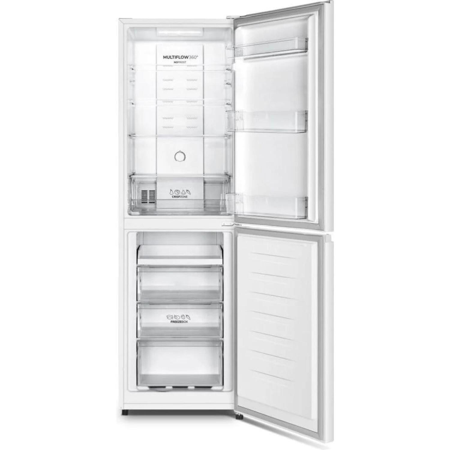 Gorenje Холодильник с морозильником NRK418ECW4 20007237, 256л, 171л, 85л, 5кг/24ч, E, 37дБ, 2 двери, 3 полки, No Frost Plus (NRK418ECW4)