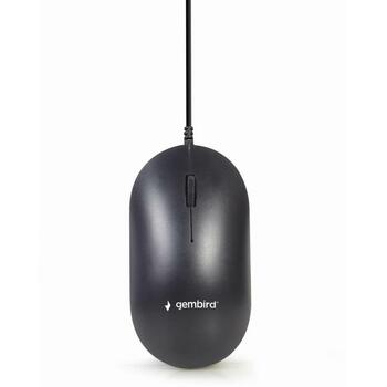 Gembird Klaviatūra KBS-UML-01, 104 taustiņi, 1.4m kabelis, LED apgaismojums, 3 pogas, peles paliktnis 300 x 250mm (KBS-UML-01)