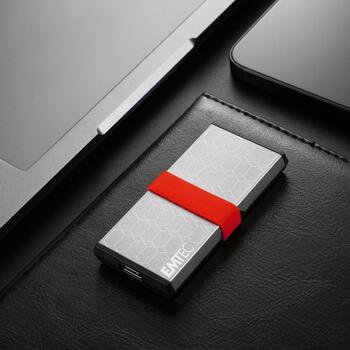 Emtec Портативный SSD ECSSD256GX205, 256GB, 1100MB/s, 1000MB/s, USB-C 3.2 Gen2, ударопрочный, алюминиевый корпус (ECSSD256GX205)