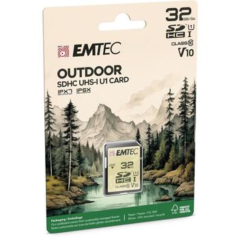 Emtec Карта памяти ECMSD32GHCU1OR, 32GB, 90MB/s, 20MB/s, UHS-I, V10, водонепроницаемая, пылезащита (ECMSD32GHCU1OR)