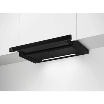 Akcija! Electrolux tvaika nosūcējs, izvelkams, 60 cm, melns (LFP626AK)
