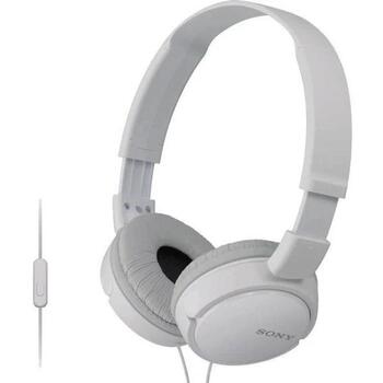 Sony Наушники MDR-ZX110AP, 1.2м, 24Ω, 30мм динамический драйвер, закрытая конструкция, микрофон (MDRZX110APWC(CE7))
