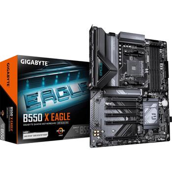 Gigabyte B550 X EAGLE mātesplate, ATX, AM4, AMD B550, DDR4 3200MHz, 128GB, 4x DIMM, 2x M.2, 4x SATA III, 2.5G LAN (B550 X EAGLE)