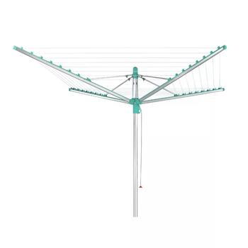 LEIFHEIT Linomatic 500 Easy 1085286, вращающаяся сушилка, 50м веревки, Easy-Lift, нержавеющая, UV-стойкая (1085286)