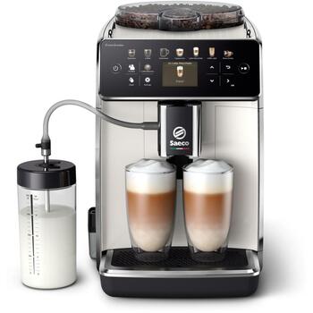 Philips Кофемашина SM6580/20, мощность 1500 Вт, объем резервуара для воды 1.8 Л, 2 носика, 14 программ, 300 г кофе в зёрнах (SM6580/20)