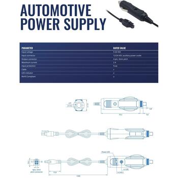 Teltonika Блок питания PR2AM20M, 9-30 VDC, 12/24 VDC разъем, 4-pin, 2A, с предохранителем (PR2AM20M)