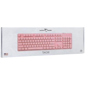 White Shark TACHI PINK GK-003441, TACHI-P-US, 104/105 клавиш, USB Type-A, розовый, подсветка, мультимедийные клавиши (TACHI-P-US)