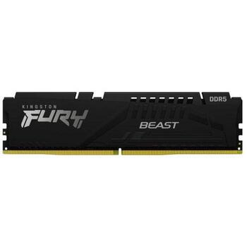 Kingston Оперативная память KF560C30BBE-16, 16 ГБ, 6000 МГц, CL30, DDR5, черный, Intel XMP 3.0, AMD EXPO (KF560C30BBE-16)