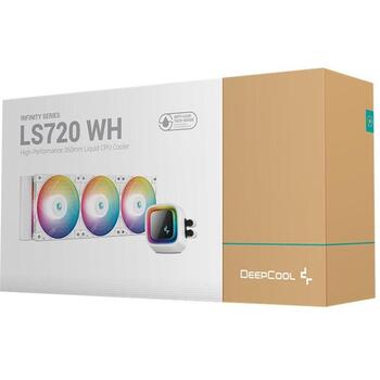 Deepcool CPU šķidrais dzesētājs LS720 A-RGB R-LS720-WHAMNT-G-1, 360mm, 85.85 CFM, 3 ventilatori, PWM atbalsts (R-LS720-WHAMNT-G-1)