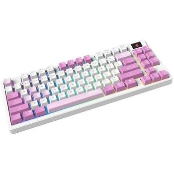 Msi клавиатура FORGE GK600 TKL W VIOLET 2.4GHz, Bluetooth, USB, 83 клавиши, RGB LED, N-key rollover, 4000mAh аккумулятор (FORGE GK600 TKL W VIOLET US)