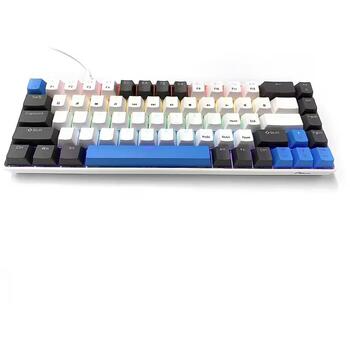 Media-Tech MT1259 Red Core MX60, механическая клавиатура, 68 клавиш, 1.6м, USB, белый/серый/синий, подсветка (MT1259)