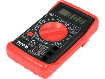 Yato YT-73080 цифровой мультиметр, 0-500В AC/DC, 0-5А DC, 0-2МОм, ЖК-дисплей, холстер, генератор сигналов 5Впп 50Гц (YT-73080)