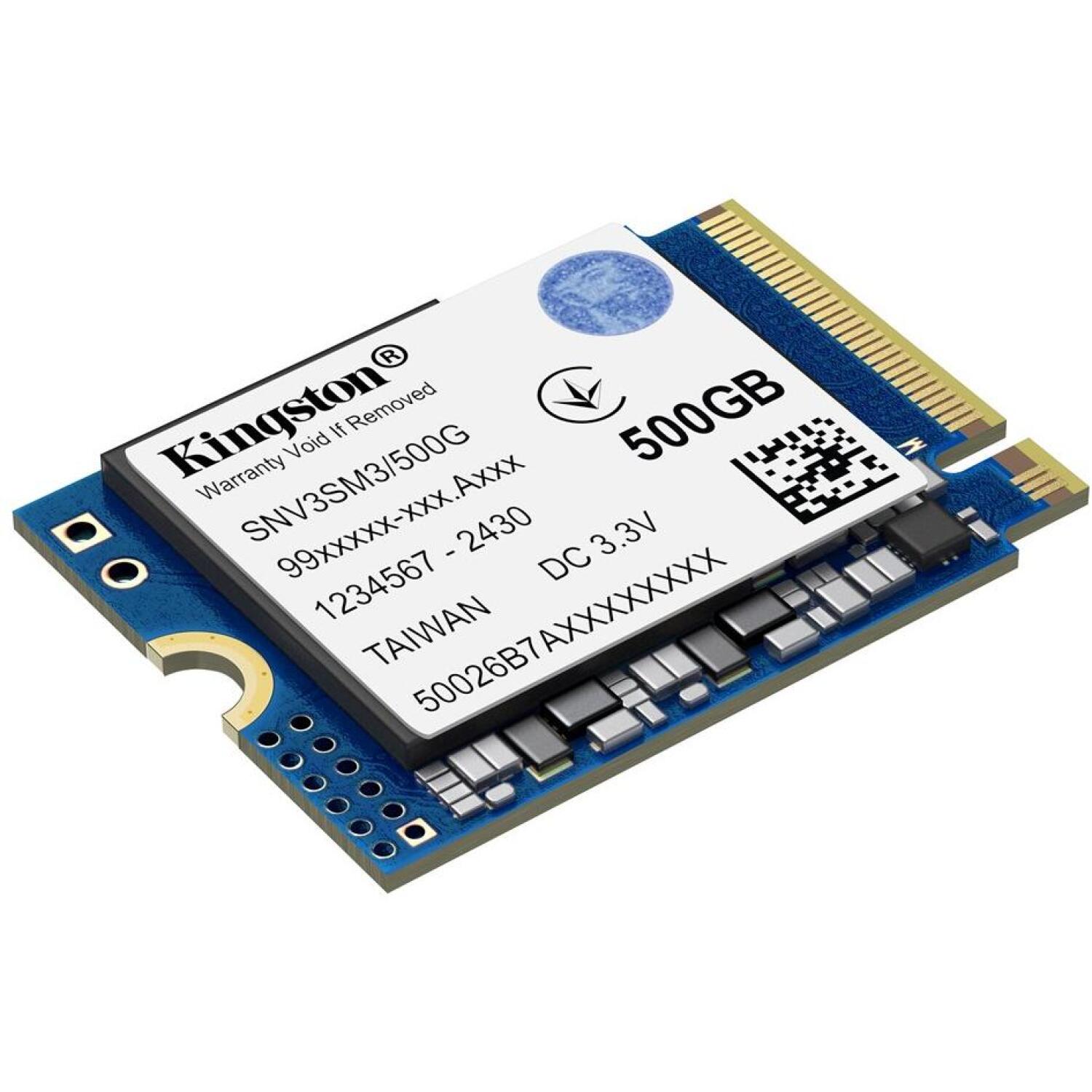 Kingston NV3 SSD SNV3SM3/2T0, 2000 ГБ, 6000 МБ/с, 5000 МБ/с, PCIe 4.0 x4, 3D NAND, 2230 (SNV3SM3/2T0)