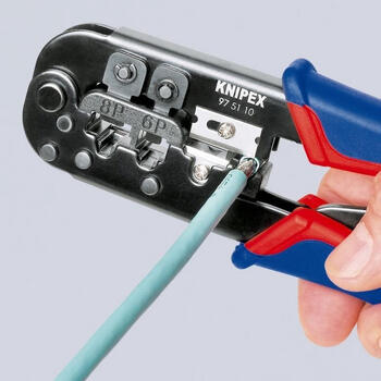 Presēšanas knaibles RJ11/12 RJ45 savienojumiem WESTERN 975110 KNIPEX (97 51 10)